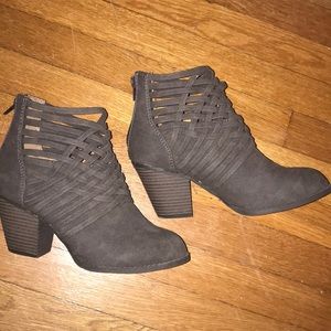 Grey Suede Booties